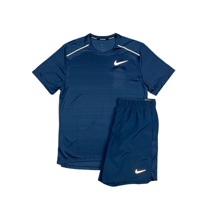 NIKE - ARMOURY NAVY MILER 1.0 & CHALLENGER SHORTS SET