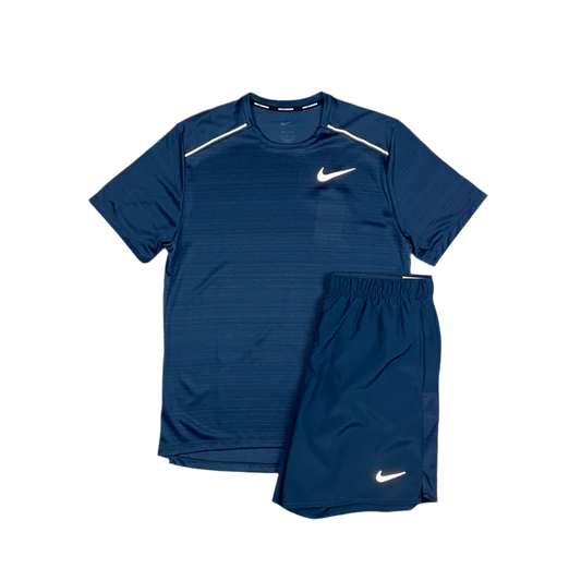 NIKE - ARMOURY NAVY MILER 1.0 & CHALLENGER SHORTS SET