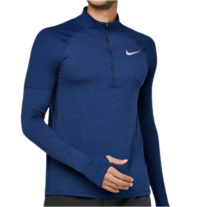 NIKE - BLUE ELEMENT HALF ZIP RUNNING TOP